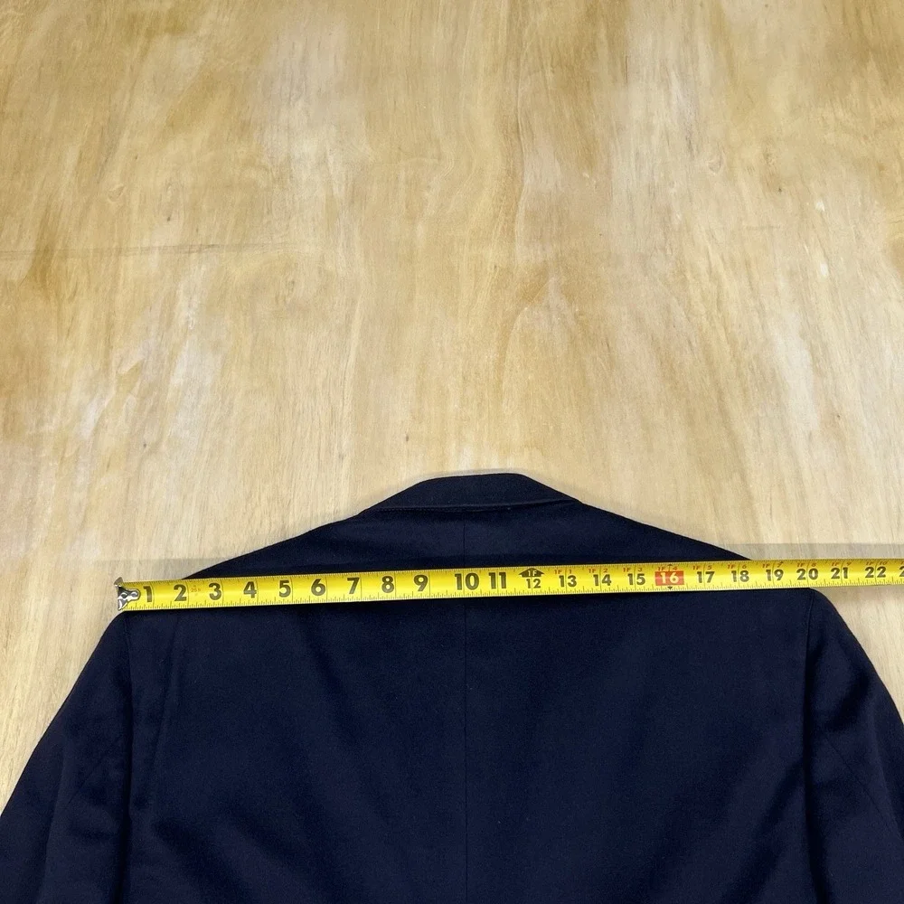 Vintage Chaps Ralph Lauren Cashmere Blazer Jacket Sport Coat Mens 44L Long Black